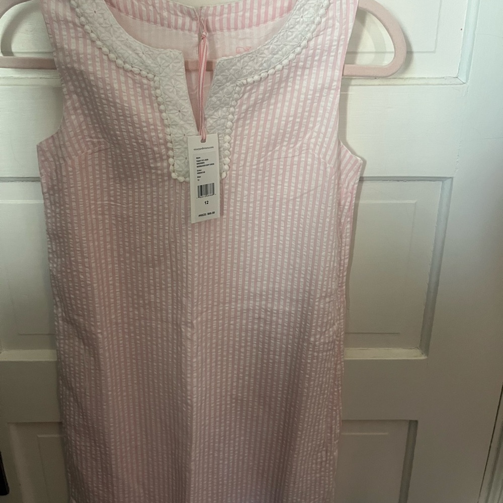 Vineyard Vines Pink and White Kids Dress